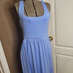 Soft tank style midi dress with slit and pockets XL